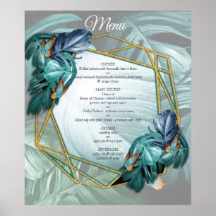 Butterflies of Paradise/Tropical Turquoise Splash Poster