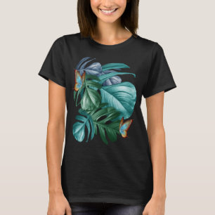 Butterflies of Paradise Tropical Turquoise Splash T-Shirt