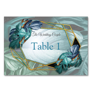 Butterflies of Paradise/Tropical Turquoise Splash Table Number