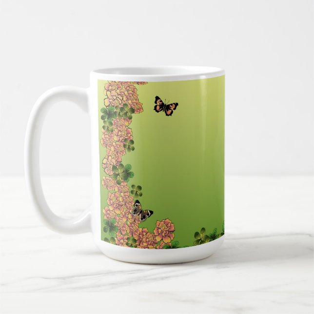 Butterflies of the Morning Coffee Mug (Left)