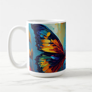 Butterflies Oil Painting Style design 4 Coffee Mug