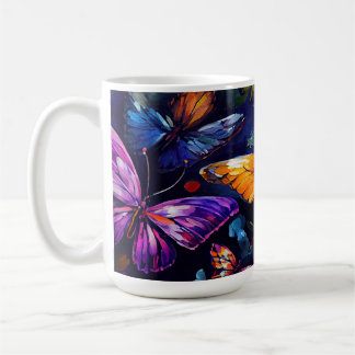 Butterflies Oil Painting Style design 5 Coffee Mug