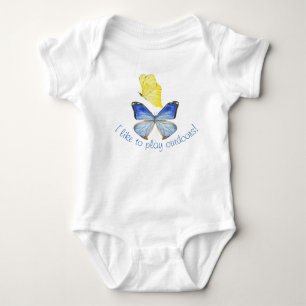 Butterflies on a Baby Bodysuit (B)