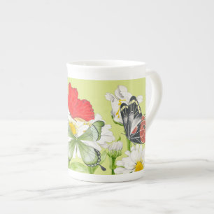 Butterflies on a Bone China Mug