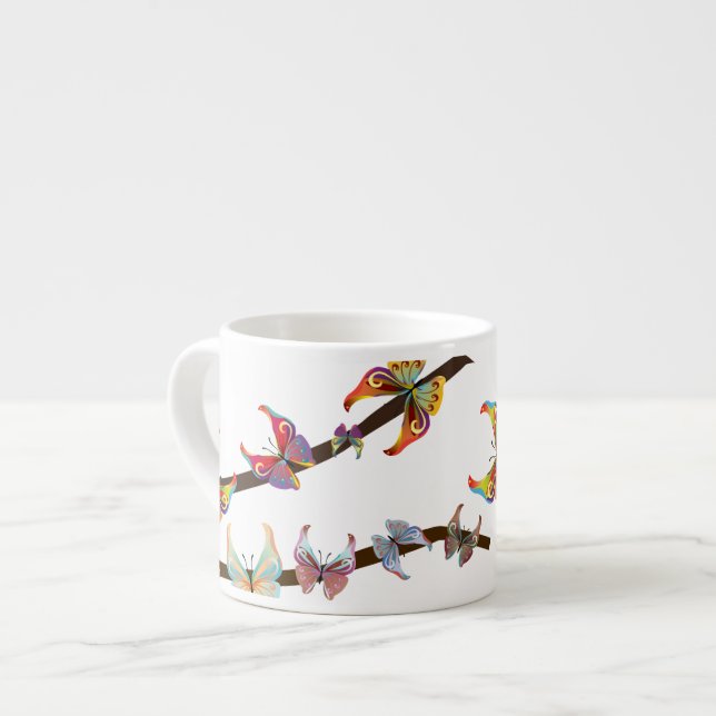 Butterflies on a Branch Espresso Cup (Front Left)