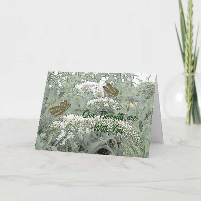 Butterflies on a Butterfly Bush- customise Card (Front)