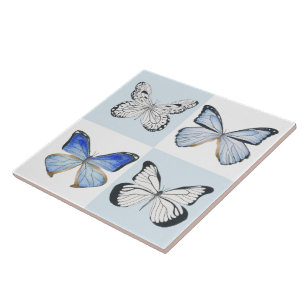 Butterflies on a Ceramic Tile ( 3 )