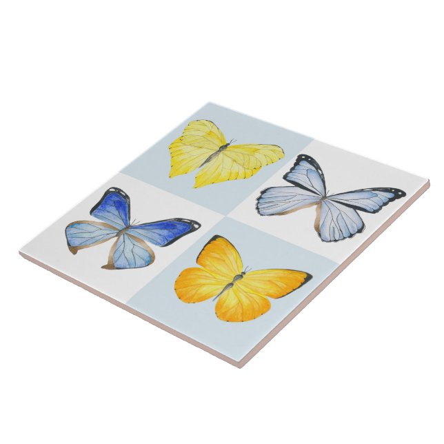 Butterflies on a Ceramic Tile ( 4 ) (Side)