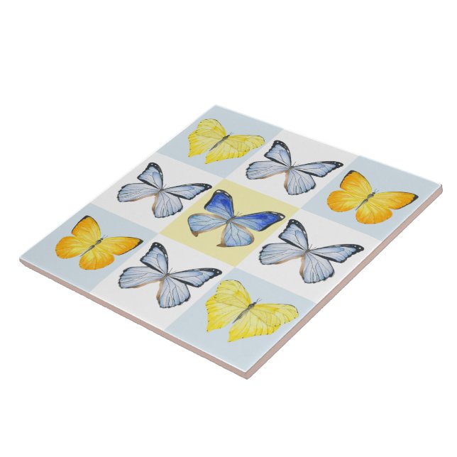 Butterflies on a Ceramic Tile (B) (Side)