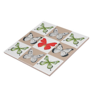 Butterflies on a Ceramic Tile (C)