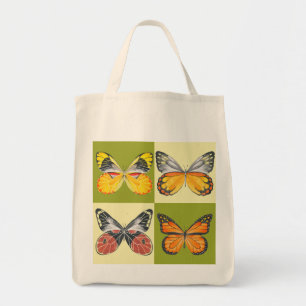 Butterflies on a Grocery Tote  Bag