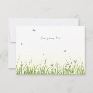 Butterflies on a Sunny Day Pretty Personalised Tha Thank You Card