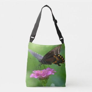 Butterflies On Flowers Crossbody Bag
