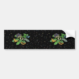Butterflies on Leaves Bumper Sticker