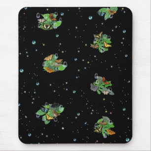 Butterflies on Leaves Mouse Mat