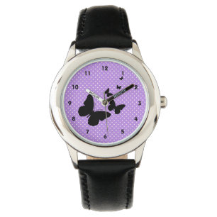 Butterflies on Polka Dots Design Watch