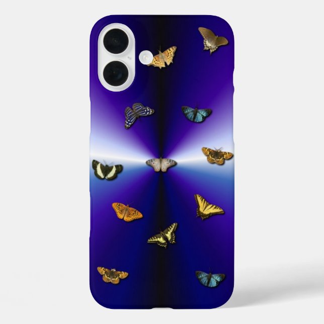 Butterflies on purple rainbow Case-Mate iPhone case (Back)