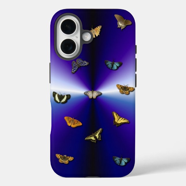 Butterflies on purple rainbow Case-Mate iPhone case (Back)