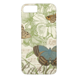Butterflies on Sheet Music with Floral Design iPhone 8/7 Case