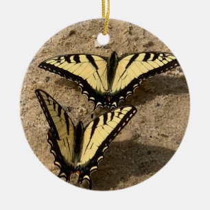 Butterflies on the Beach Ceramic Tree Decoration