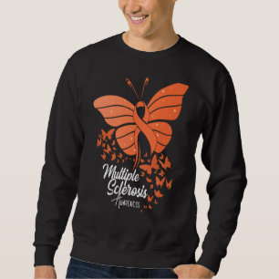 Butterflies & Orange Ribbon Multiple Sclerosis Awa Sweatshirt