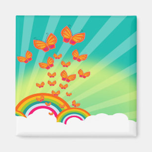 Butterflies Over The Rainbows Magnet