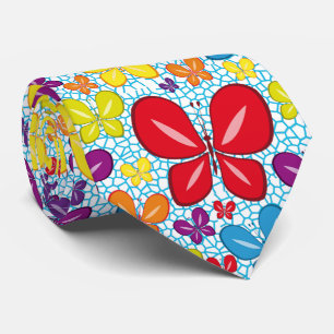 Butterflies over water . BFYOW01 Tie