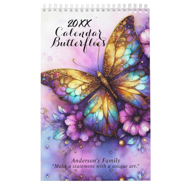 Butterflies Painting Calendar (Cover)