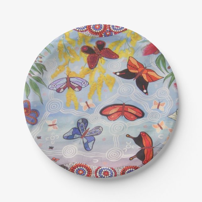Butterflies Paper Plates 7" (Front)