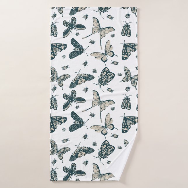 Butterflies Pattern Bath Towel (Bath Towel)