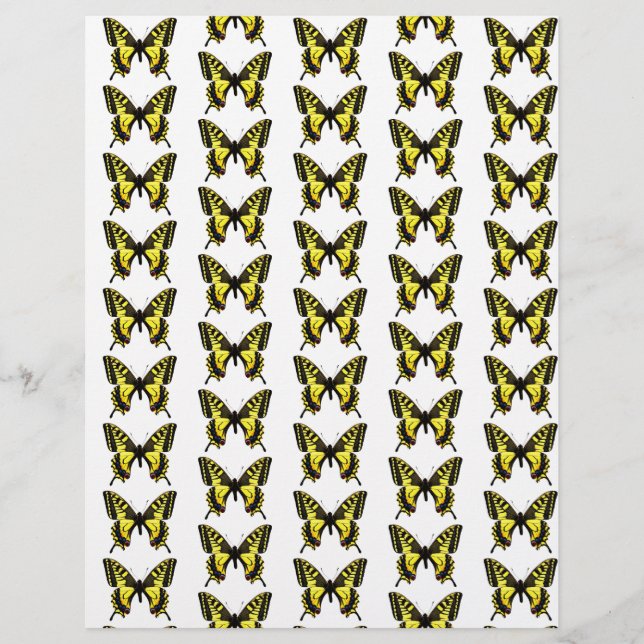 Butterflies pattern origami paper (Front)