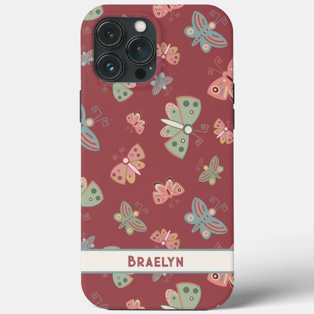 Butterflies Pattern Pretty Custom Fun Inspirivity  Case-Mate iPhone Case (Back)