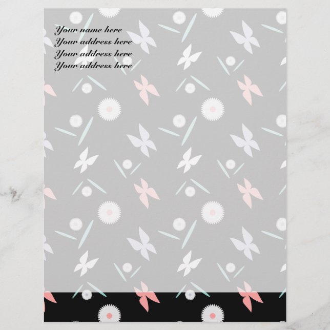 Butterflies Personalised Letterhead (Front)