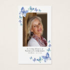 Butterflies Photo Memorial Prayer Card