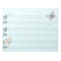 Butterflies Piano Music Manu Paper Wide Rule Kids'