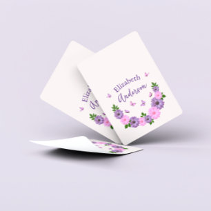 Butterflies Pink and Purple Playing Cards