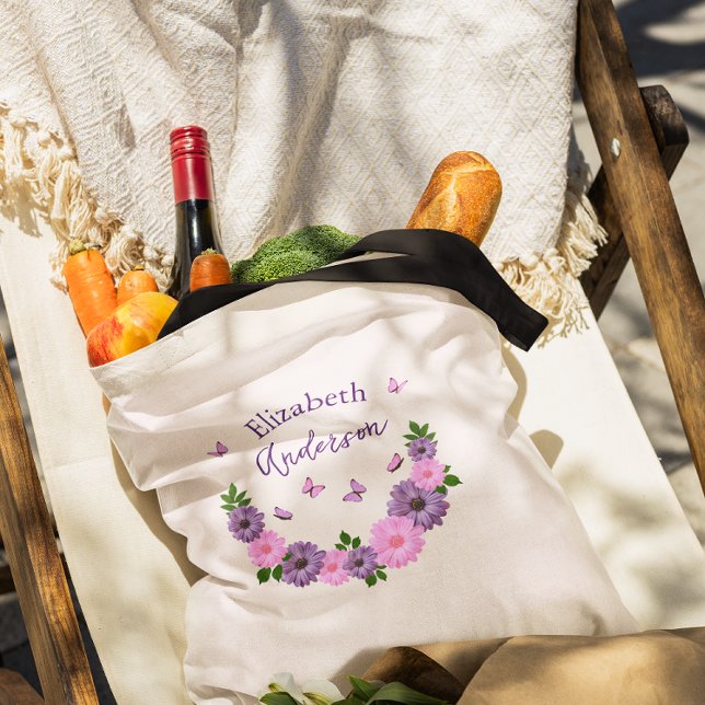 Butterflies Pink and Purple Tote Bag (Creator Uploaded)