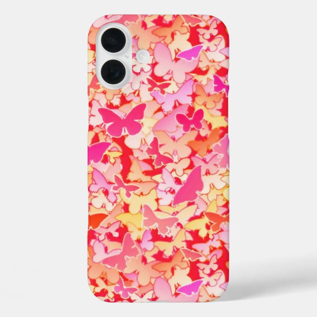 Butterflies, pink, peach, coral Case-Mate iPhone case (Back)