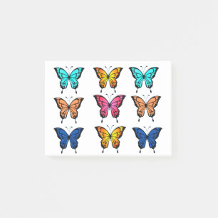 butterflies post-it notes