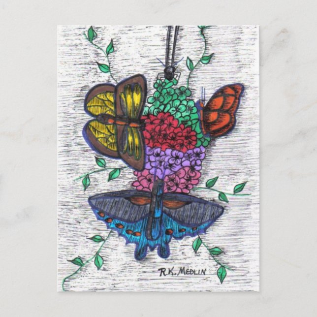 Butterflies Postcard (Front)