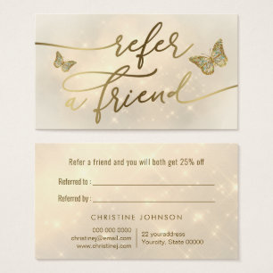 butterflies referral card