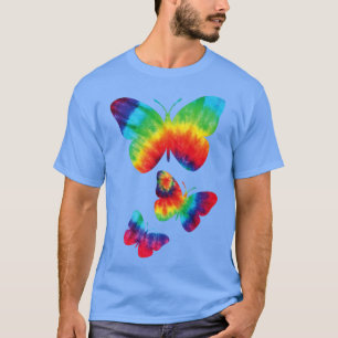 Butterflies Retro Tie Dye T-Shirt