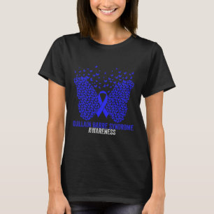 Butterflies Ribbon Guillain Byrre Syndrome Awarene T-Shirt