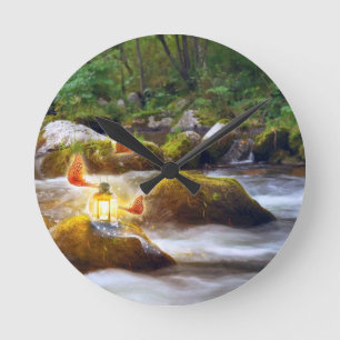 Butterflies Round Clock