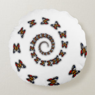 Butterflies round cushion