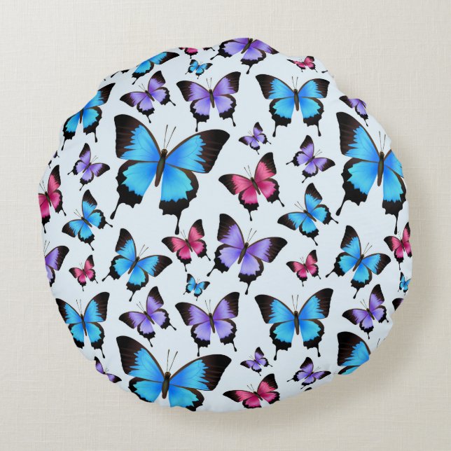 Butterflies Round Cushion (Back)