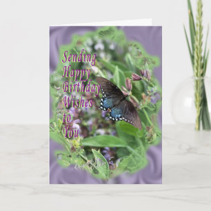 Butterflies & Sage-customise it Card