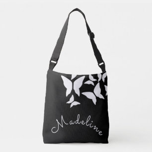 Butterflies Script Name Drawstring Bag