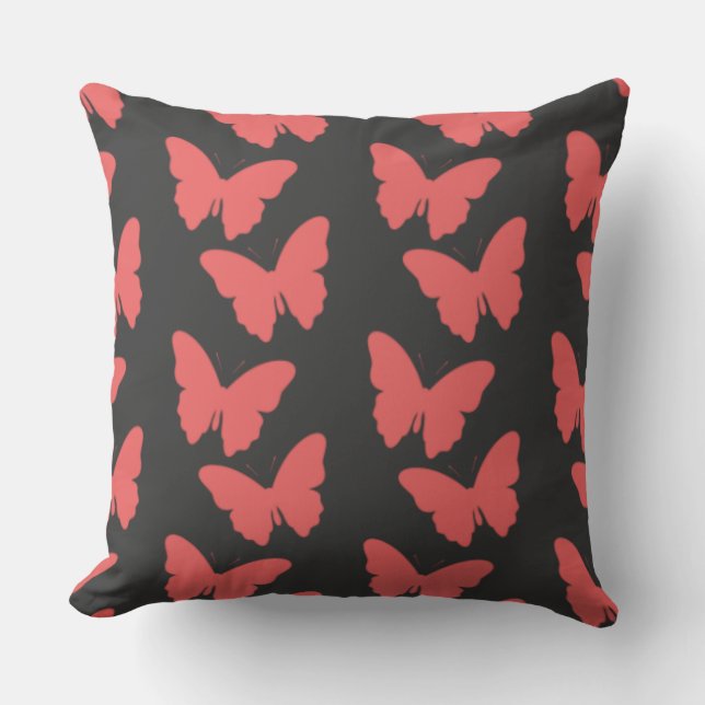 Butterflies Seamless Pattern Cushion (Front)