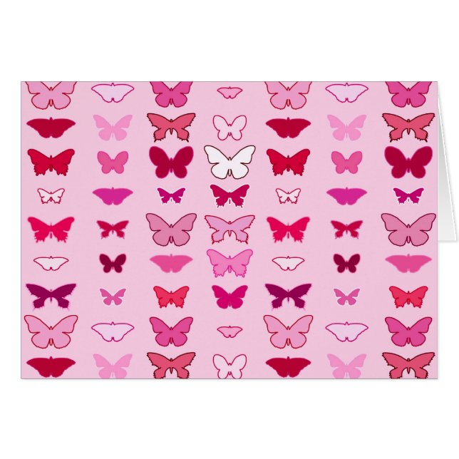 Butterflies, shades of pink and fuchsia (Front Horizontal)